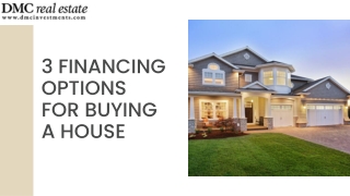 3 Financing Options For Buying A House