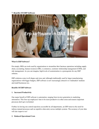 Erp software in UAE