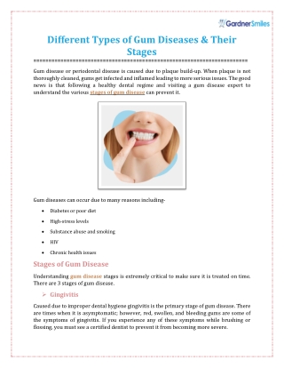 Different Types of Gum Diseases & Their Stages.docx