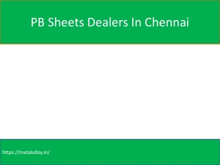 PB Sheets Dealers In Chennai