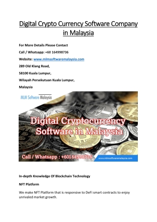 Digital Crypto Currency Software Company in Chennai