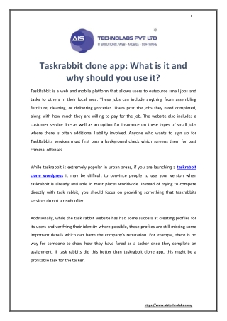 Taskrabbit clone app: What is it and why should you use it?