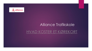 Hvad koster et kørekort? | Alliance Trafikskole