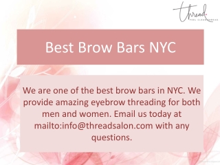 Best Brow Bars NYC