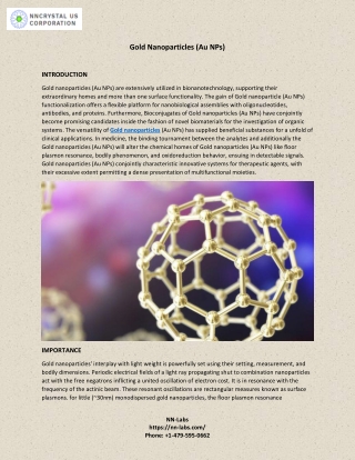 Gold Nanoparticles (Au NPs)