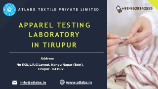 Best Apparel Testing Laboratory in Tirupur