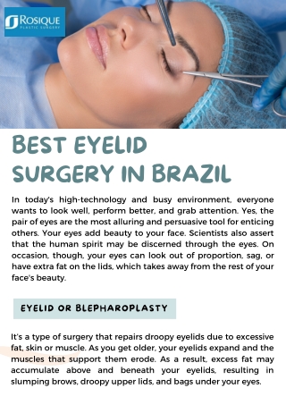 Best Eyelid Surgery in Brazil |Rosique Plastic Surgery