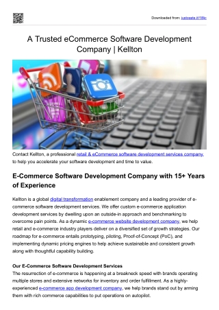 A Trusted eCommerce Software Development Company | Kellton