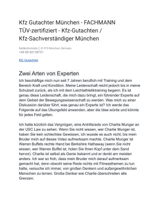 Kfz Gutachter München - FACHMANN TÜV-zertifiziert - Kfz-Gutachten _ Kfz-Sachverständiger München