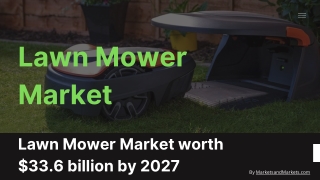 Lawn Mower Market worth $33.6 billion by 2027