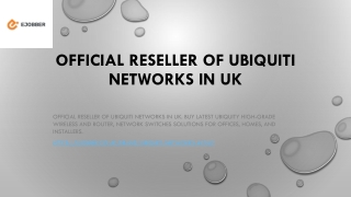 Official Reseller of Ubiquiti Networks in UK