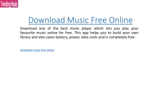 Download Music Free Online  Trending.fm