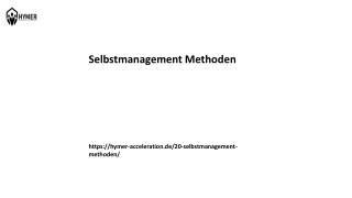 Selbstmanagement Methoden Hymer-acceleration.de...