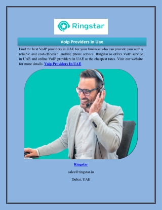 Voip Providers in Uae  Ringstar.io