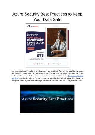 Azure Security Best Practices to Keep Your Data Safe