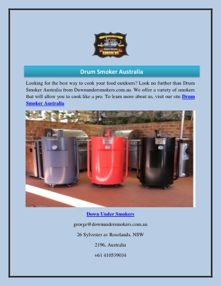 Drum Smoker Australia  Downundersmokers.com