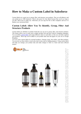 Best Design To Grow Your Custom Label Product Custom