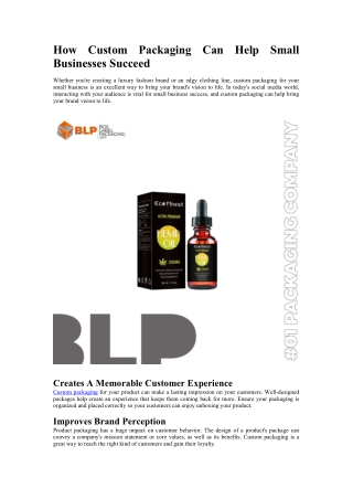Fascinating Custom Packaging Tactics That Can Help Your Business Grow