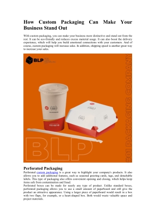 How Custom Packaging Can Make Your Business Stand Out