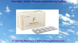 Proscalpin Tablets (Generic Finasteride 1mg Tablets)