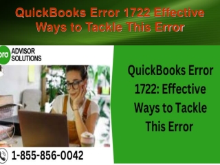QuickBooks Error 1722 Effective Ways to Tackle This Error