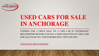 Used Cars For Sale In Anchorage | Bryanjefferymotors.com