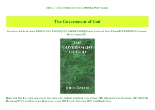 [READ] The Government of God [EBOOK EPUB KIDLE]