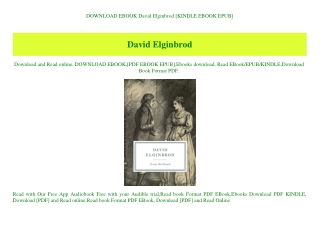 DOWNLOAD EBOOK David Elginbrod [KINDLE EBOOK EPUB]