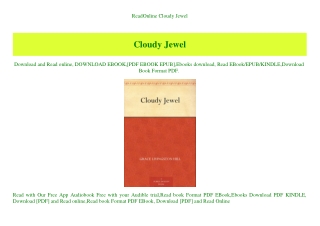 ReadOnline Cloudy Jewel (DOWNLOAD E.B.O.O.K.^)