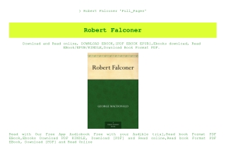 ^READ) Robert Falconer 'Full_Pages'