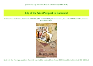 [read ebook] Lily of the Nile (Passport to Romance) [EBOOK PDF]
