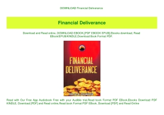 DOWNLOAD  Financial Deliverance (READ PDF EBOOK)