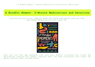 ^READ) A Mindful Moment 5-Minute Meditations and Devotions (Ebook pdf)