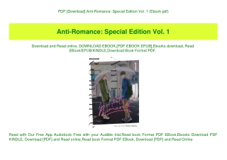 PDF [Download] Anti-Romance Special Edition Vol. 1 (Ebook pdf)