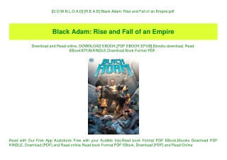 [D.O.W.N.L.O.A.D] [R.E.A.D] Black Adam Rise and Fall of an Empire pdf