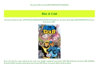 (Download) Blue & Gold [PDF EBOOK EPUB KINDLE]