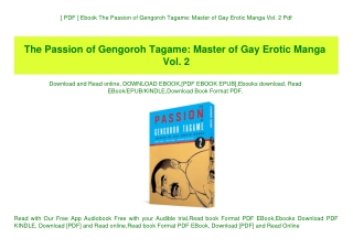 [ PDF ] Ebook The Passion of Gengoroh Tagame Master of Gay Erotic Manga Vol. 2 Pdf