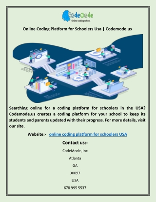 Online Coding Platform for Schoolers Usa | Codemode.us