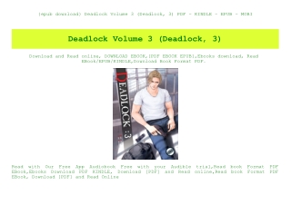 {epub download} Deadlock Volume 3 (Deadlock  3) PDF - KINDLE - EPUB - MOBI