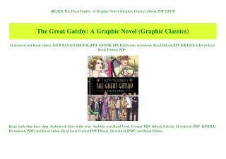 [READ] The Great Gatsby A Graphic Novel (Graphic Classics) Book PDF EPUB
