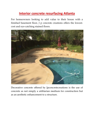 Interior concrete resurfacing atlanta