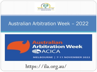 Australian Arbitration Week – 2022