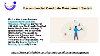 Recommended Candidate Management System
