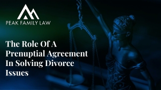 The Role Of A Prenuptial Agreement In Solving Divorce Issues