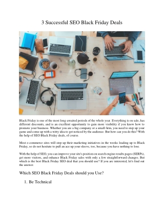 3 Successful SEO Black Friday Deals