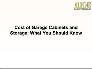 Cost of Garage Cabinets and Storage What You Should Know