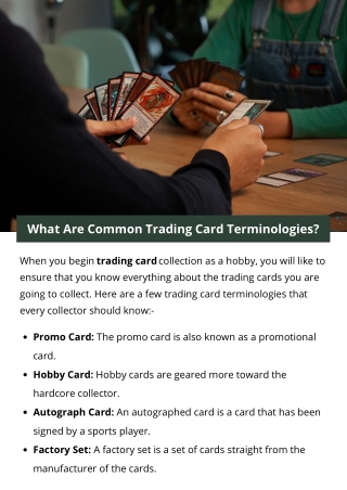 What Are Common Trading Card Terminologies?