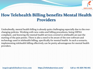 How Telehealth Billing benefits Mental Health Providers