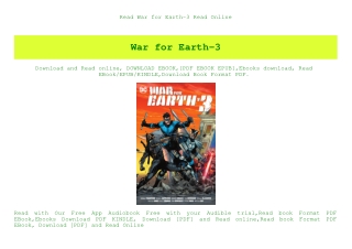 Read War for Earth-3 Read Online