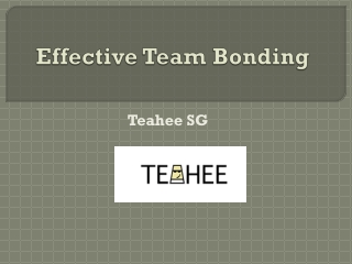 Effective Team Bonding